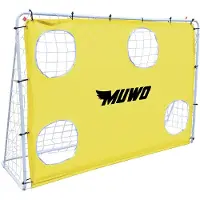 MUWO But de football avec mur de but 217 x 153 cm jaune