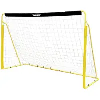 MUWO Cage de football en acier 240 x 150 cm noir/jaune