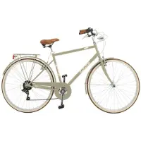 VELOmarche Via Veneto Vélo de ville Malagueta Man 28 pouces 6 vitesses Vert Borghese Taille 52