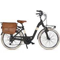 Via Veneto Vélo électrique Classic E-bike Lady 24 pouces 6 V noir avec sacoches latérales
