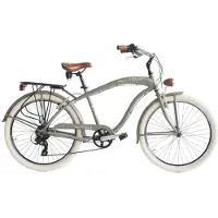 Via Veneto Bici Cruiser Sun on the Beach Homme 26 pouces 6 vitesses Vert mat