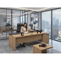 Xl Moebel Gmbh Ensemble de bureau élégant avec table basse moderne en bois
