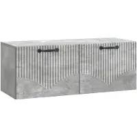 vidaXL Meuble TV mural , gris béton, 78,5 x 31 x 30 cm