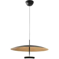 FABAS LUCE Suspension Led Yuko 40 W 3200 Lm 3000 K À Intensité Variable, Structure En Métal Et Méthacrylate, Finition Feuille D'Or/Noir - Yuko