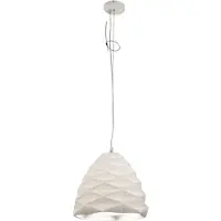 FABAS LUCE Suspension Duchessa En Métal Et Céramique Blanche Ø300 Mm, Douille E27 40 W, Compatible Smart Luce, Classe 1, Design Élégant