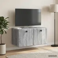 Prolenta Maison Exclusive - Meuble TV mural 59,5 x 31 x 30 cm Gris Sonoma