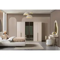 Xl Moebel Gmbh Armoire, coiffeuse, chambre à coucher, style moderne, couleur blanche, confortable