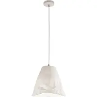 FABAS LUCE Suspension Crumple En Céramique Blanche Et Métal, Douille E27, Design Élégant Et Moderne, Idéale Pour L'Éclairage Intérieur