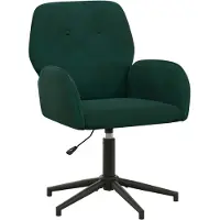 vidaXL Chaise de bureau , 54 x 55 x 90 cm, velours vert foncé