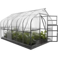 BAUMERA Serre KLASIKA STANDART 10 (2,5 x 4 m) avec fondations, polycarbonate de 6 mm et lucarnes à ouverture automatique.