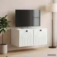 Prolenta Maison Exclusive - Meuble TV mural blanc brillant 59,5 x 41 x 30 cm