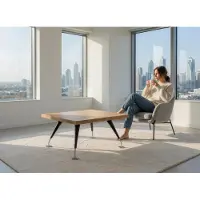 Xl Moebel Gmbh Table basse élégante pour un intérieur moderne, en bois et en métal