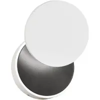 FABAS LUCE Applique Murale Led Ara 8W 3000K 715Lm En Métal Et Méthacrylate Blanc, Luminosité Réglable Par Bouton-Poussoir. Design Moderne Et Minimaliste.