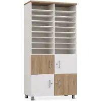 Xl Moebel Gmbh Armoire de rangement moderne pour salles de classe, avec façades en bois