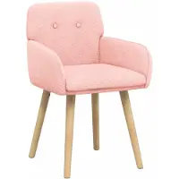 vidaXL : 2 chaises de salle à manger, tissu bouclé rose, 59 x 56 x 86 cm