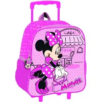 Manenti Sac à dos à roulettes Minnie Mouse de Disney, idéal pour les enfants en maternelle, 32 cm