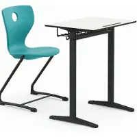 Xl Moebel Gmbh Ensemble de mobilier scolaire : pupitre et chaise, structure métallique, style moderne et compact
