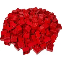 LEGO DUPLO 2x2 briques de base rouge - 3437 NOUVEAU Quantité 10x