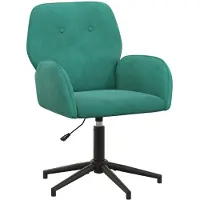 vidaXL Chaise de bureau , turquoise, velours, 54 x 55 x 90 cm