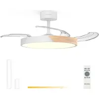 Grunkel SKYDUAL42, ventilateur de plafond, blanc, bois, pour plafond, plastique, métal, 44 dB, 106 cm