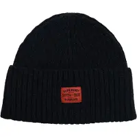 Superdry Femme Tricoté Workwear Bonnet, Bleu Marine &amp; Rouge
