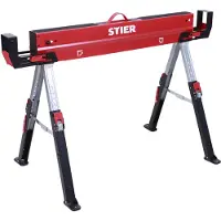 Stier Premium Pliable Tréteau de sciage réglable en hauteur 590 kg (Single) (52 cm, 98 cm)