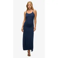 Superdry Athletic Essential Jersey Maxi Cami Sleeveless Dress Bleu L Femme