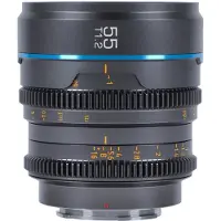 Sirui Nightwalker Series 55mm T1.2 S35 Manual Focus Cine Lens E Mount, gun metal grey