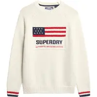 Superdry Pull-over écru / marine / rouge