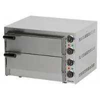 Bartscher Mini 2 Four à pizza en acier inoxydable 3000W Four à pizza Four à mini-four