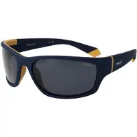 Polaroid Lunettes de Soleil PLD 2135/S 65/17/125 Matte blue yellow Rubber frames MAN PLD 2135/S