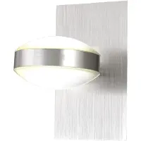 FABAS LUCE Applique Murale Mill En Métal Et Méthacrylate, Finition Nickel Satiné, Led Intégrée 16 W, Lumière Chaude 3000 K, 1510 Lm, Ip20, Code 3253-21-178