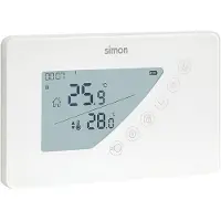 Simon Weekly programmable digital thermostat, white, 160 x 18 x 100 mm, Thermostat, Blanc