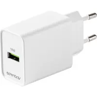 Essentials USB wall Charger 18 W Fast charging, 1x USB-A, white (18 W, 1 portion), Chargeur USB, Blanc