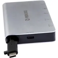 Prokord UTC-C2UEFH-DEC (USB-C), Station d’accueil + hub USB, Noir, Argent