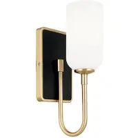 Kichler Elstead Solia Wandleuchte G9 Champagnerbronze und schwarz Opal weiss IP44 (G9)