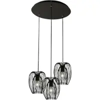 FABAS LUCE Suspension Camp En Métal Noir Ø500 Mm, Design Moderne Et Structure Élégante Pour Éclairage Intérieur, Classe 1 Ip20