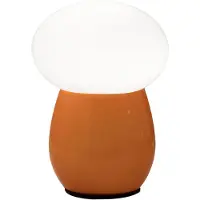 FABAS LUCE Lampe De Table Freddy En Verre Soufflé Ambré, Douille E27 40 W, Interrupteur Intégré, Design Élégant Et Moderne - Collection Freddy