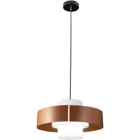 FABAS LUCE Suspension Loto Ø450 Mm En Métal Et Verre Soufflé Brique, Douille E27 40 W, Ip20, Classe 1 - Design Moderne Et Élégant