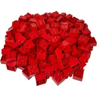 LEGO DUPLO 2x2 briques rouge - 3437