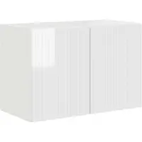 Syfax Meuble TV mural Montage mural Blanc brillant 59,5 x 31 x 40 cm
