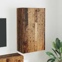 Prolenta Meuble TV mural exclusif - 59,5 x 31 x 100 cm - Fabriqué en bois massif recyclé