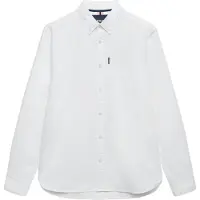 Superdry Essentials Oxford Long Sleeve Shirt Blanc L Homme