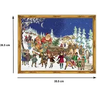 Sonstige Verlage Calendrier de l'Avent « Traîneau de Noël » grand format avec motif
