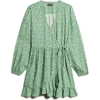 Superdry Robe écru / vert chiné