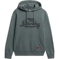 Superdry pour homme. M2014232A Heritage Brand Sweatshirt Relaxed bleu (S), Casuel, Coton