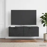 Prolenta Maison Exclusive - Meuble TV mural noir 98 x 41 x 30 cm en aggloméré