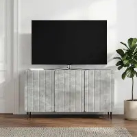Prolenta Maison Exclusive - Meuble TV gris béton 99 x 34,5 x 52 cm en aggloméré