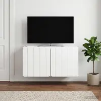 Prolenta Maison Exclusive - Meuble TV mural 59,5 x 31 x 30 cm, blanc brillant