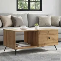 Prolenta Maison Exclusive - Table basse en chêne artisanal 90 x 50 x 40 cm Matériau dérivé du bois